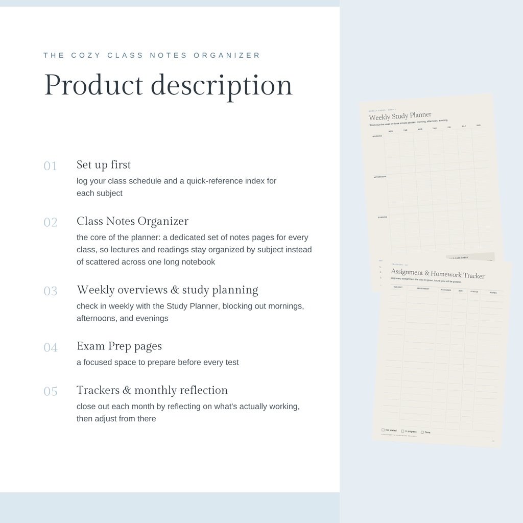 The Cozy Class Notes Organizer